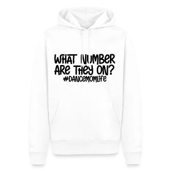 What Number Are They On #dancemomlife - Männer Premium Bio Hoodie - Weiß - Vorne - Nico (187cm)