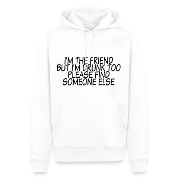 Je suis ivre aussi s’il vous plaît trouver quelqu’un d’autre 3 - Sweat à capuche Premium bio Homme - blanc - Devant - Nico (187cm)