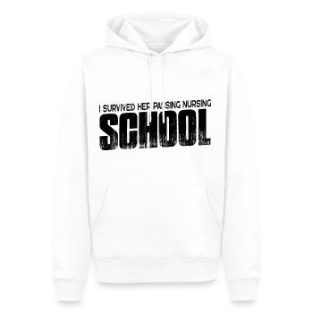 I Survived Her Passing Nursing School 17 - Men’s Premium Organic Hoodie - white - Front - Nico (187cm)