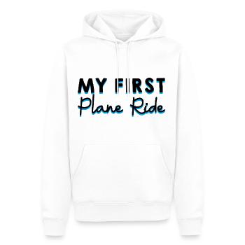 My First Plane Ride 28 - Männer Premium Bio Hoodie - Weiß - Vorne - Nico (187cm)