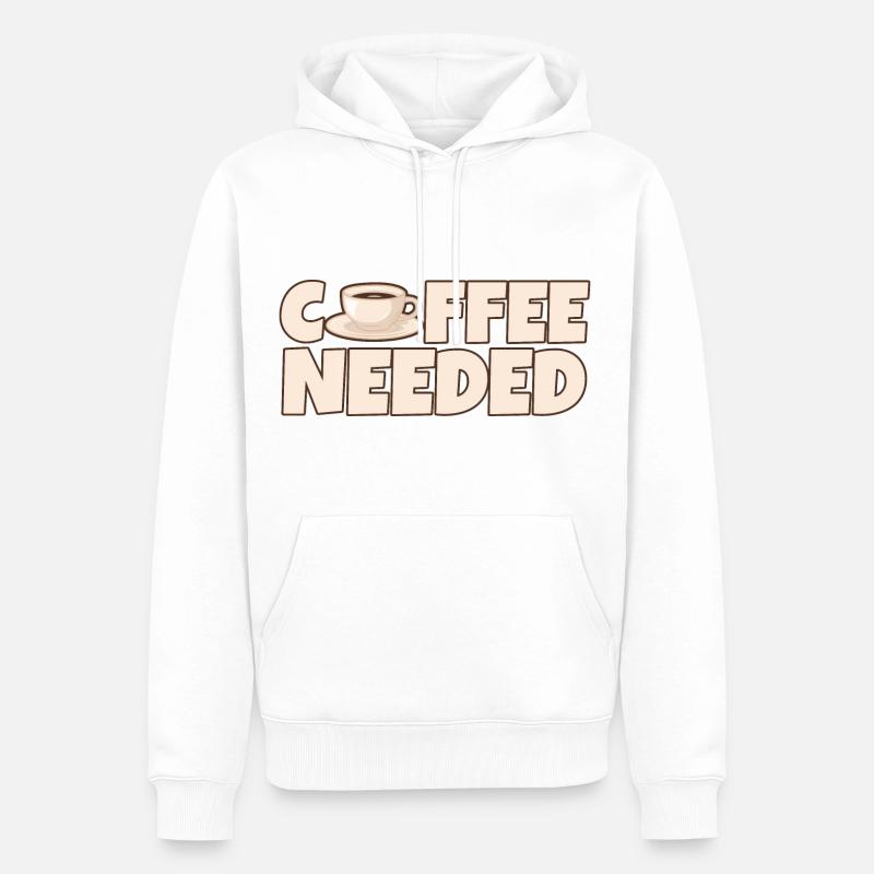 Coffee Needed 4 - Männer Premium Bio Hoodie - Weiß