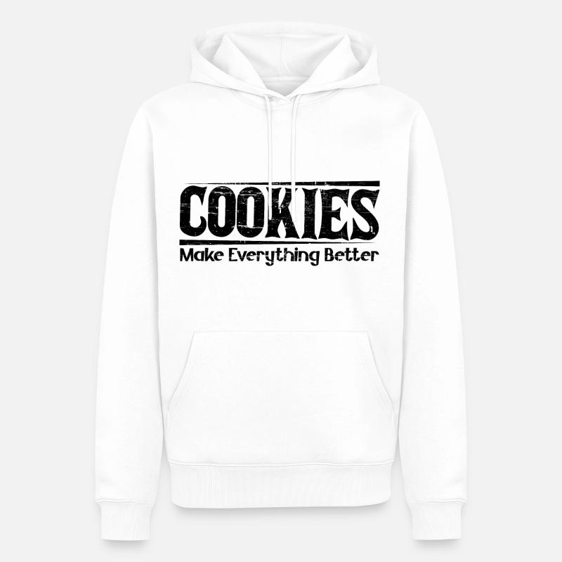 Cookies Make Everything Better 7 - Männer Premium Bio Hoodie - Weiß