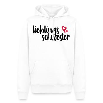 Lieblingsschwester Geschwisterliebe Geschenk - Männer Premium Bio Hoodie - Weiß - Vorne - Nico (187cm)