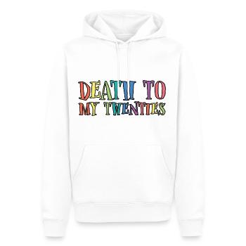 Death To My Twenties 3 - Männer Premium Bio Hoodie - Weiß - Vorne - Nico (187cm)