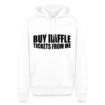 Buy Raffle Tickets From Me 8 - Männer Premium Bio Hoodie - Weiß - Vorne - Nico (187cm)