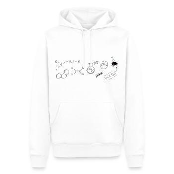 Chemistry Structural Formula - Men’s Premium Organic Hoodie - white - Front - Nico (187cm)