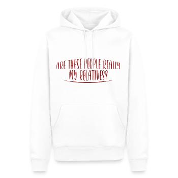 Are These People Really My Relatives 2 - Männer Premium Bio Hoodie - Weiß - Vorne - Nico (187cm)