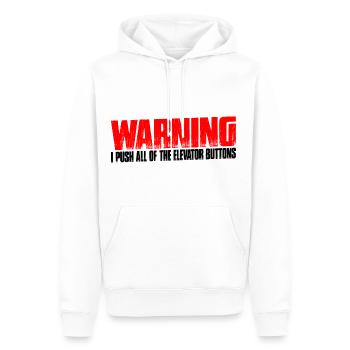 Warning I Push All Of The Elevator Buttons 10 - Men’s Premium Organic Hoodie - white - Front - Nico (187cm)
