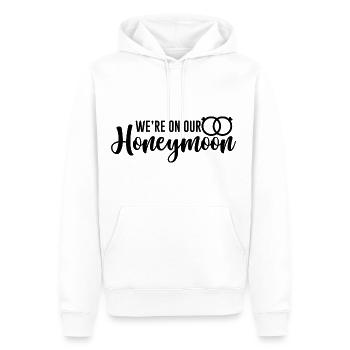 Nous sommes en lune de miel 2 - Sweat à capuche Premium bio Homme - blanc - Devant - Nico (187cm)