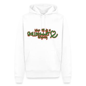 Qui a besoin d’une vésicule biliaire de toute façon 2 - Sweat à capuche Premium bio Homme - blanc - Devant - Nico (187cm)