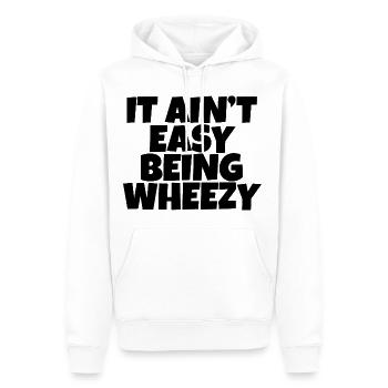 Ce n’est pas facile d’être wheezy 4 - Sweat à capuche Premium bio Homme - blanc - Devant - Nico (187cm)