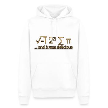 I Ate Some Pie And It Was Delicious 3 - Men’s Premium Organic Hoodie - white - Front - Nico (187cm)
