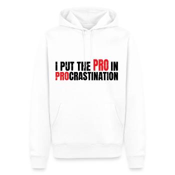 I Put The Pro In Procrastination 7 - Männer Premium Bio Hoodie - Weiß - Vorne - Nico (187cm)