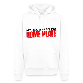 Mon cœur est derrière la maison Planche 4 - Sweat à capuche Premium bio Homme - blanc - Devant - Nico (187cm)