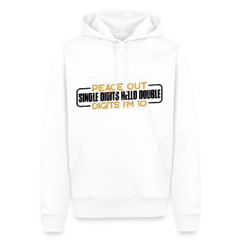 Buy Single Digits Hello Double Digits I'm 10 4 - Männer Premium Bio Hoodie - Weiß - Vorne - Nico (187cm)