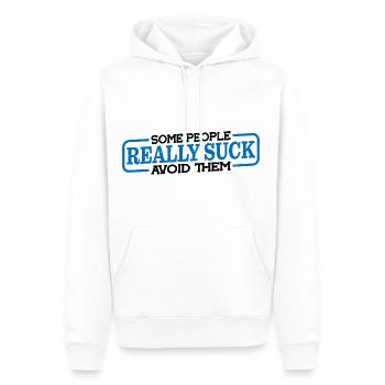 Certaines personnes sont vraiment nulles les éviter 3 - Sweat à capuche Premium bio Homme - blanc - Devant - Nico (187cm)