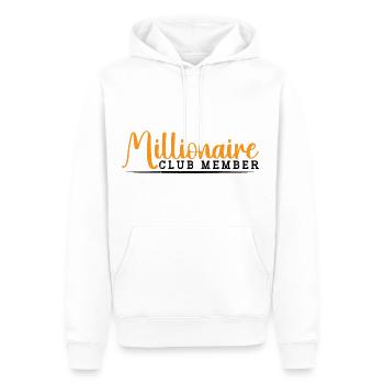 Membre du Club des millionnaires 37 - Sweat à capuche Premium bio Homme - blanc - Devant - Nico (187cm)
