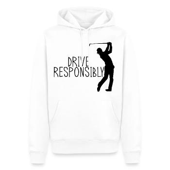 Conduisez de manière responsable - Sweat à capuche Premium bio Homme - blanc - Devant - Nico (187cm)