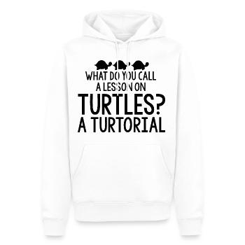 What Do You Call A Lesson On Turtles, A Turtorial4 - Men’s Premium Organic Hoodie - white - Front - Nico (187cm)