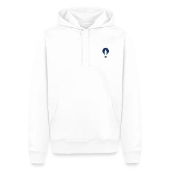 Edison - Sweat à capuche Premium bio Homme - blanc - Devant - Nico (187cm)
