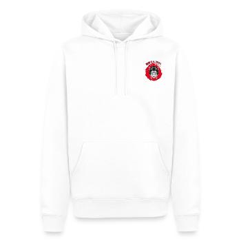 Geisha Angry - Männer Premium Bio Hoodie - Weiß - Vorne - Nico (187cm)