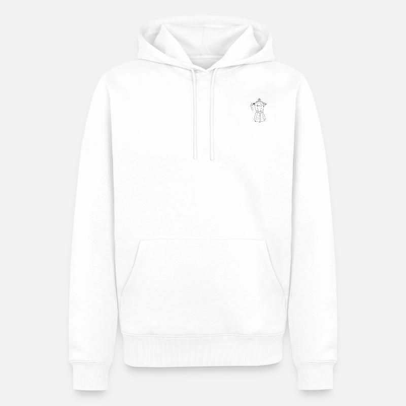 Café café Mokapot Espressokocher - Sweat à capuche Premium bio Homme - blanc