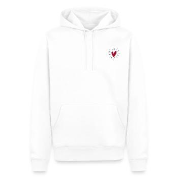 exvoto - Sweat à capuche Premium bio Homme - blanc - Devant - Nico (187cm)