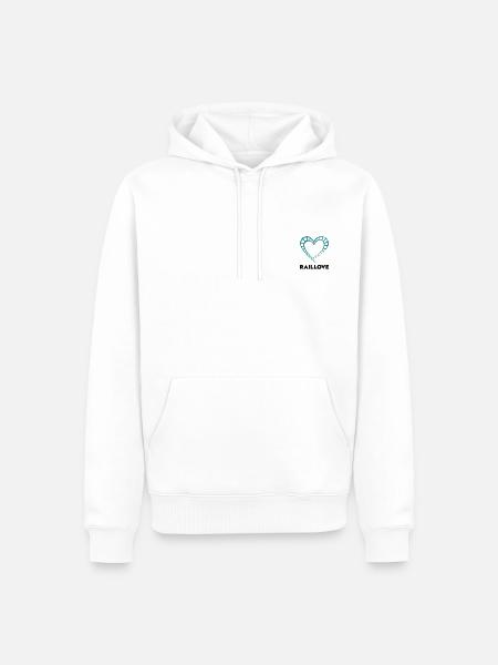 Rail Love Light - Men’s Premium Organic Hoodie - white