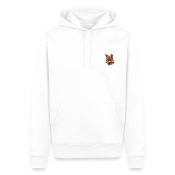 Polygon-Fuchs in warmen Tönen – Tierkunst - Männer Premium Bio Hoodie - Weiß - Vorne - Nico (187cm)