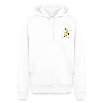 T-shirt banane logo - Sweat à capuche Premium bio Homme - blanc - Devant - Nico (187cm)