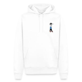 PoolBoy SkullHeart - Männer Premium Bio Hoodie - Weiß - Vorne - Nico (187cm)