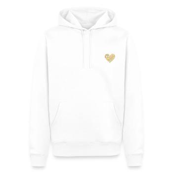 Buntes Herz - Männer Premium Bio Hoodie - Weiß - Vorne - Nico (187cm)
