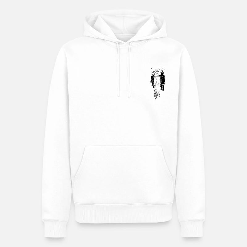 Candle-Light Dinner - Männer Premium Bio Hoodie - Weiß