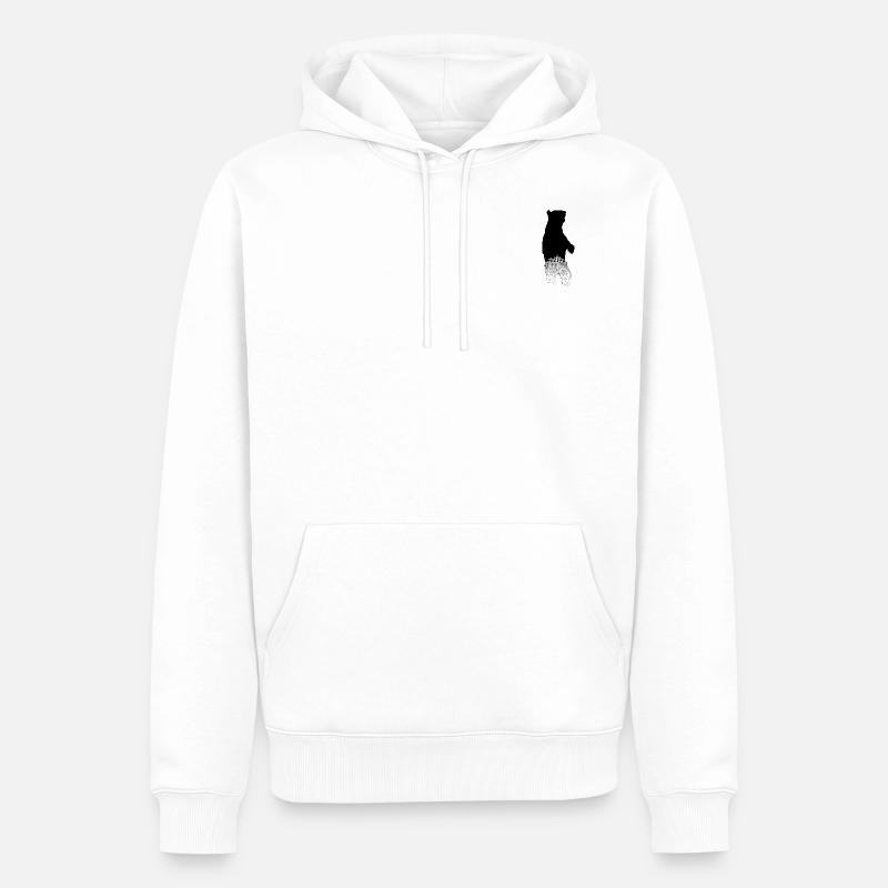 Baer Black - Sweat à capuche Premium bio Homme - blanc