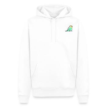 mignon budghi - Sweat à capuche Premium bio Homme - blanc - Devant - Nico (187cm)
