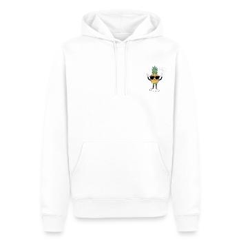 T-shirt Ananas Cool logo - Sweat à capuche Premium bio Homme - blanc - Devant - Nico (187cm)