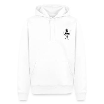 T-shirt Ananas Cool Noir et blanc - Sweat à capuche Premium bio Homme - blanc - Devant - Nico (187cm)