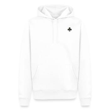 Trefl stamp pencil motif - Men’s Premium Organic Hoodie - white - Front - Nico (187cm)