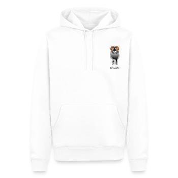 Skudde grau - Männer Premium Bio Hoodie - Weiß - Vorne - Nico (187cm)