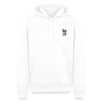 Mein Herz gehört meinem Hund - Männer Premium Bio Hoodie - Weiß - Vorne - Nico (187cm)