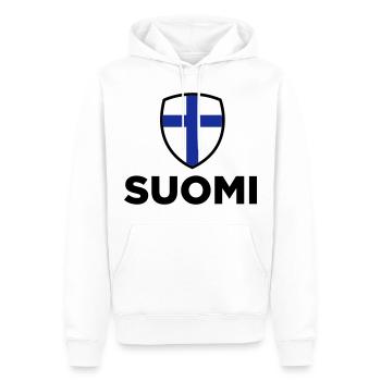 Drapeau national de la Finlande - Sweat à capuche Premium bio Homme - blanc - Devant - Nico (187cm)