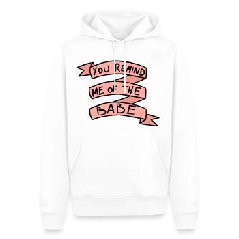 You Remind Me Of The Babe - Men’s Premium Organic Hoodie - white - Front - Nico (187cm)