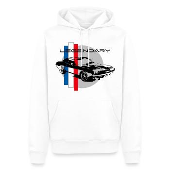 Amarican muscle car - Männer Premium Bio Hoodie - Weiß - Vorne - Nico (187cm)