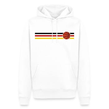 Basketball Flaggen deutschland basketballer - Männer Premium Bio Hoodie - Weiß - Vorne - Nico (187cm)