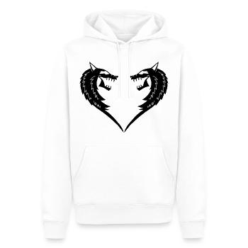 Black Wolf Heart - Men’s Premium Organic Hoodie - white - Front - Nico (187cm)
