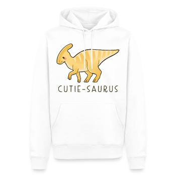 Mignon Dino Cutie-Saurus - Sweat à capuche Premium bio Homme - blanc - Devant - Nico (187cm)