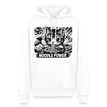Kawaii Neko Ramen Cat Noodle Anime - Männer Premium Bio Hoodie - Weiß - Vorne - Nico (187cm)