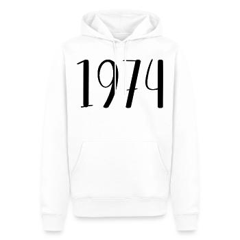 1974 - Männer Premium Bio Hoodie - Weiß - Vorne - Nico (187cm)