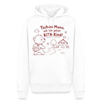 KITA-Abenteuer mit Teddy - Männer Premium Bio Hoodie - Weiß - Vorne - Nico (187cm)