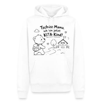 Kita Abschied Abenteuer Bär - Männer Premium Bio Hoodie - Weiß - Vorne - Nico (187cm)